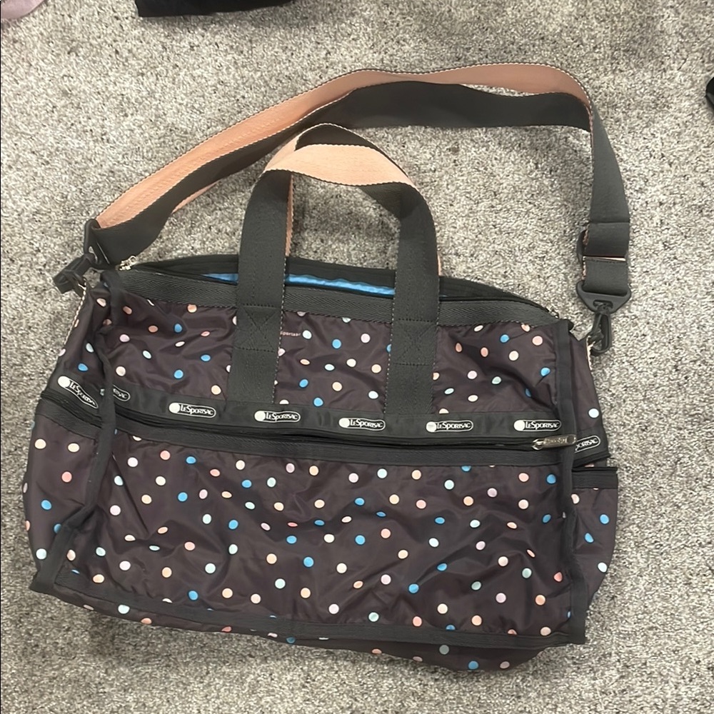 LeSportsac Gray & Multicolor Dot Tote Bag